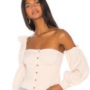 Revolve .Song of Style Emery Top in beige.